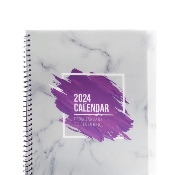 On GMA & Tamron Hall Show! Annual Calendars w/todo lists white purple black - Picture 4 of 13